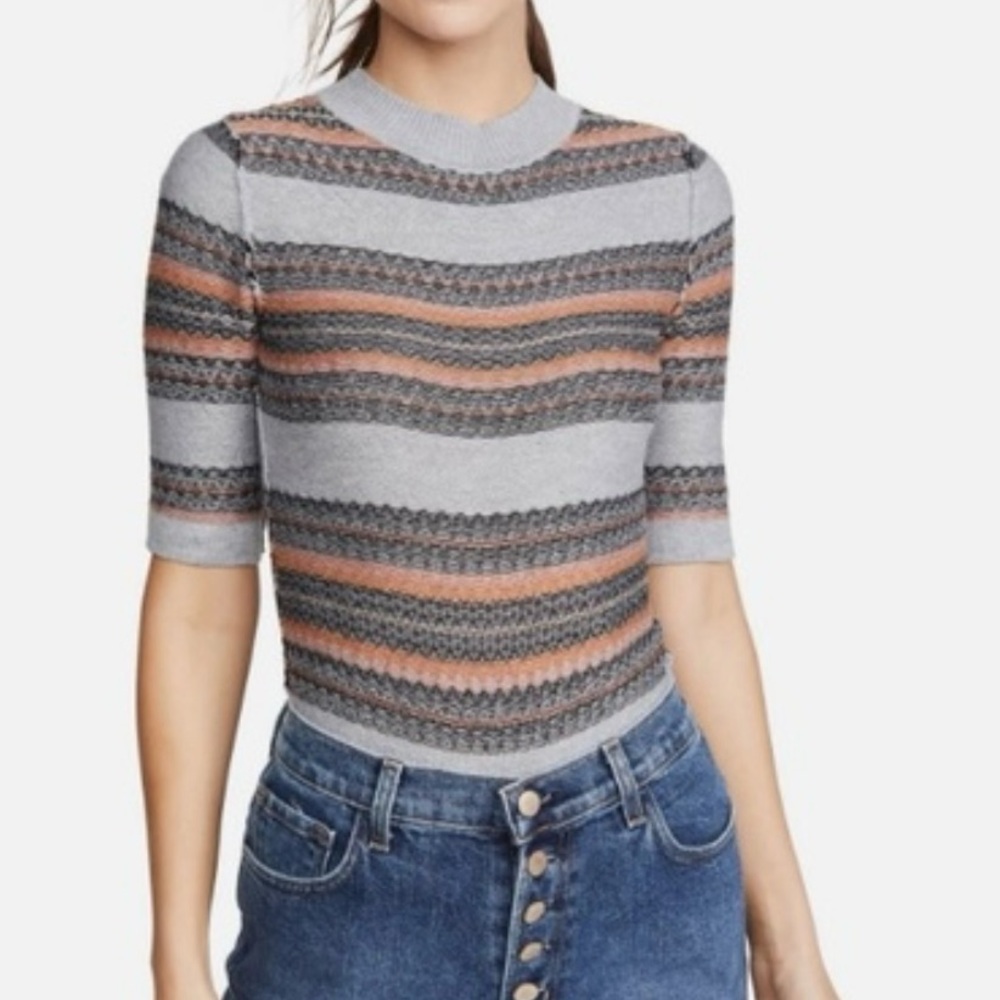 Intimately Free People Knit Sweater Bodysuit Women’s Sz L Mock Neck Lightweight